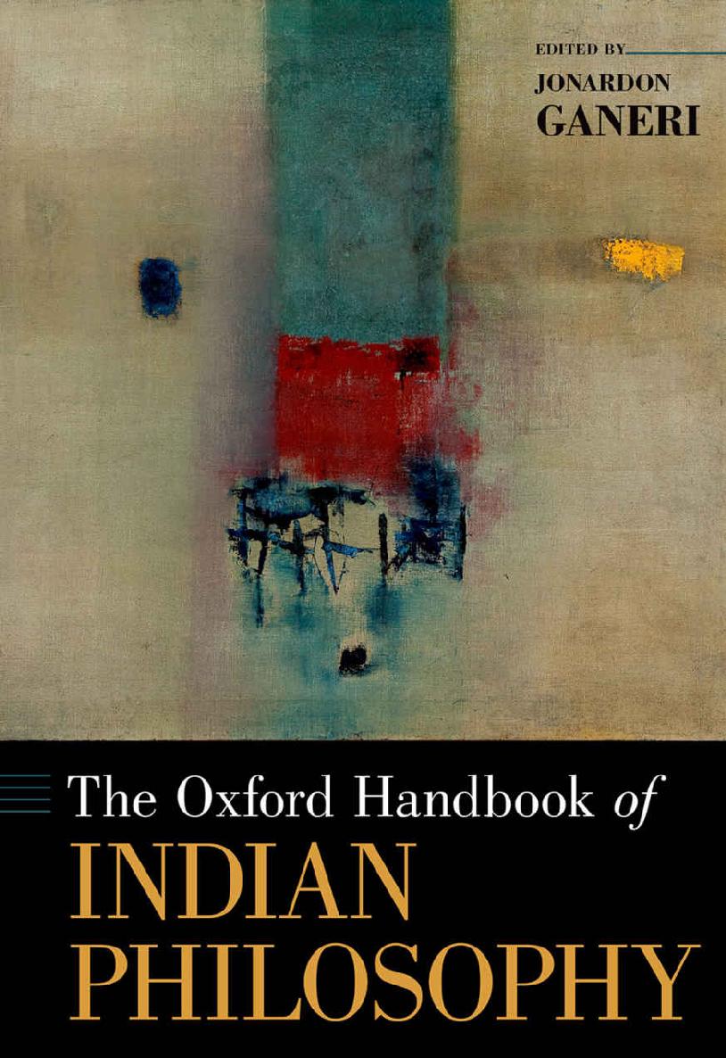 The Oxford Handbook Of Indian Philosophy Oxford Handbooks Jonardon Ganeri