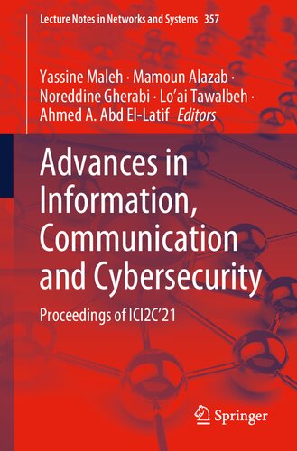 Advances In Information Communication And Cybersecurity Proceedings Of Ici2c21 First Yassine Maleh