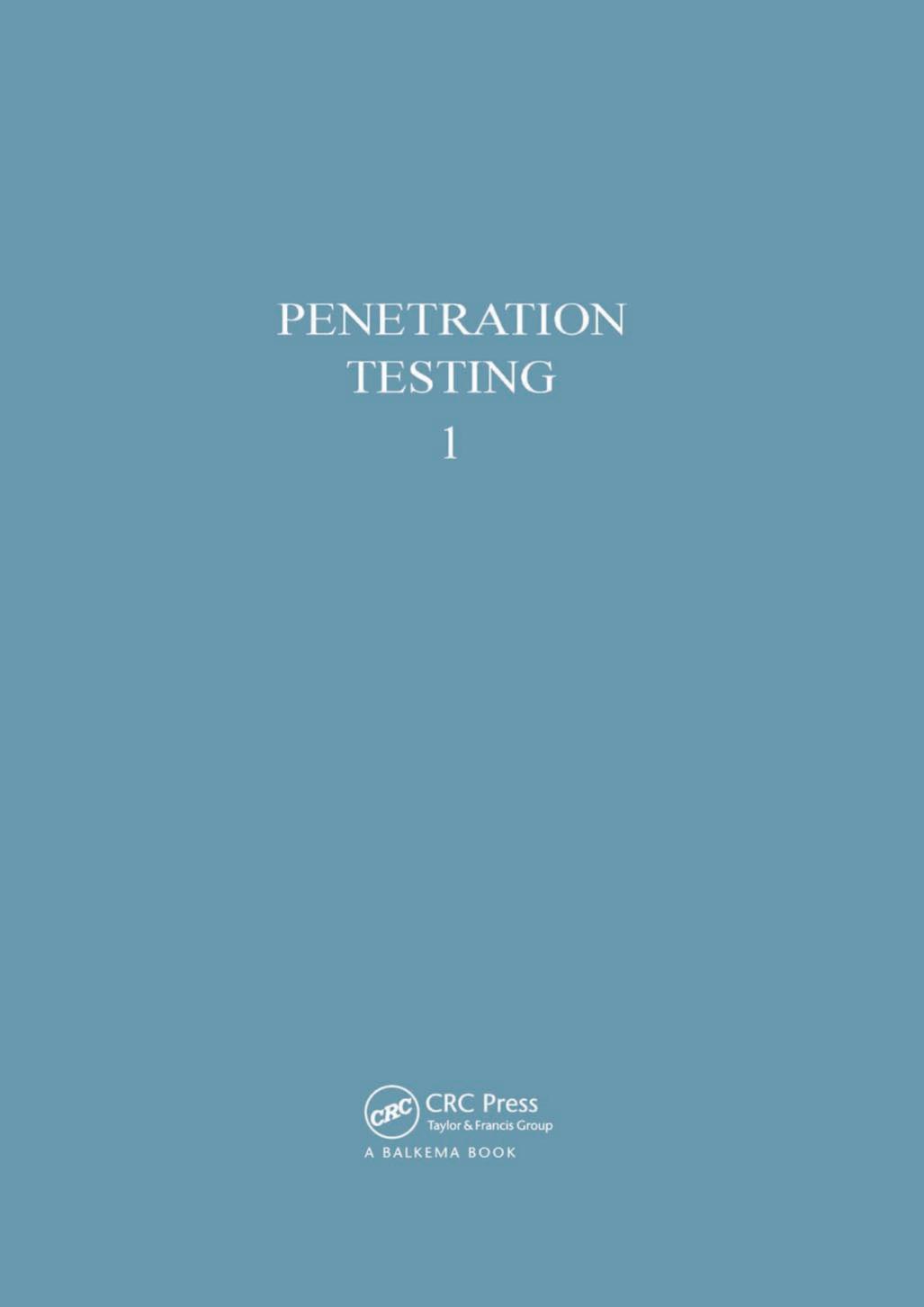Penetration Testing Volume 1 A Verruijt Fl Beringen Eh De Leeuw