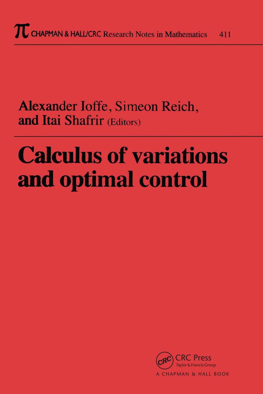 Calculus Of Variations And Optimal Control 1st Edition Ioffe