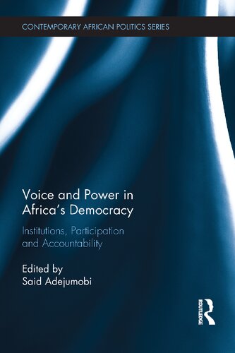 Voice And Power In Africas Democracy Institutions Participation And Accountability 1st Edition Said Adejumobi Editor