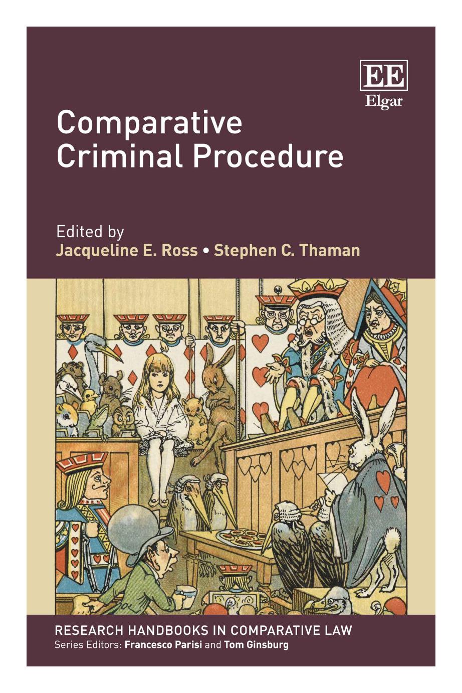 Comparative Criminal Procedure 1st Edition Jacqueline E Ross