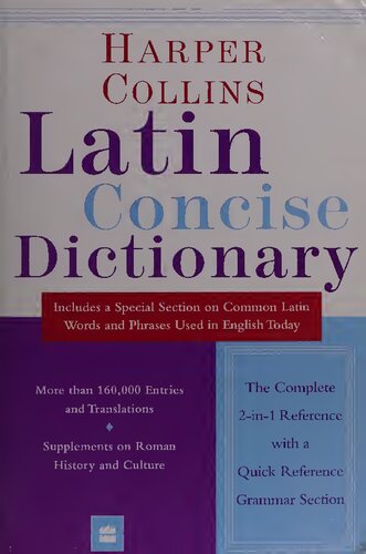 Collins Latin Concise Dictionary Harpercollins