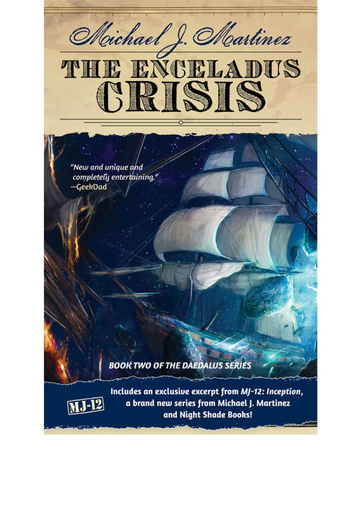 The Enceladus Crisis Michael J Martinez