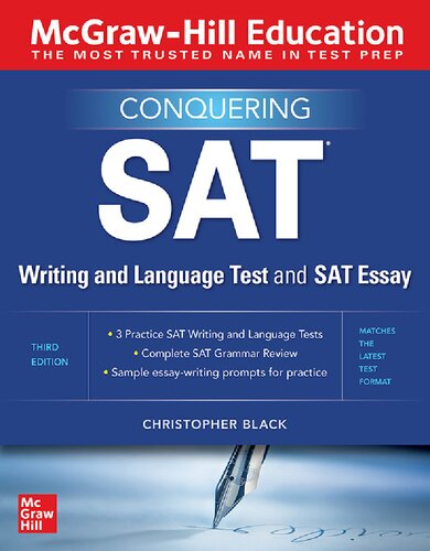 Conquering The Sat Writing And Language Test And Sat Essay 3rd Edition 3rd Edition Black