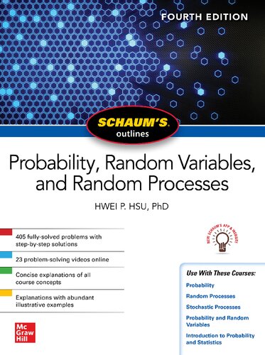 Schaums Outline Of Probability Random Variables And Random Processes 4th Edition 4th Edition Hsu