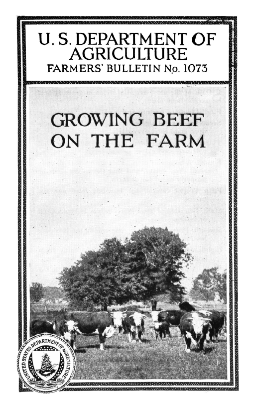 Growing Beef On The Farm Frank Webster Farley