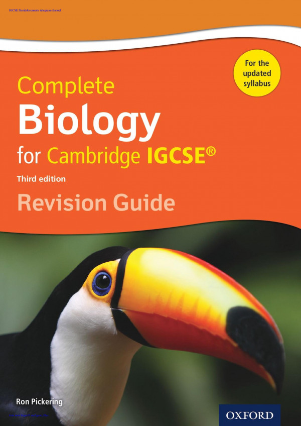Complete Biology For Cambridge Igcse Revision Guide 3rd Edition Ron Pickering
