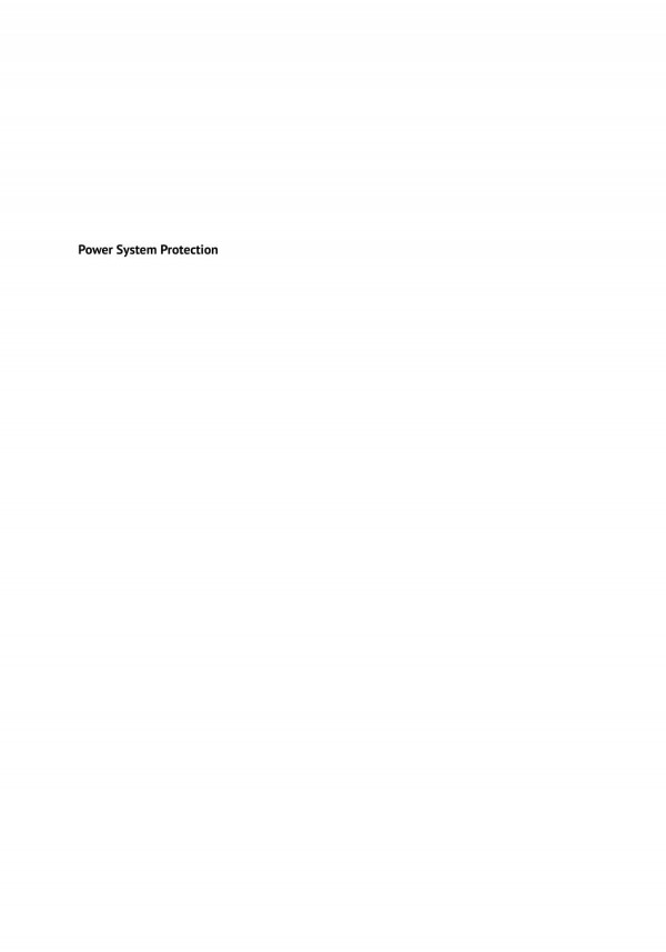 Power System Protection 2nd Edition