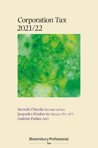 Bloomsbury Professional Corporation Tax 202122 First Edition Satwaki Chanda