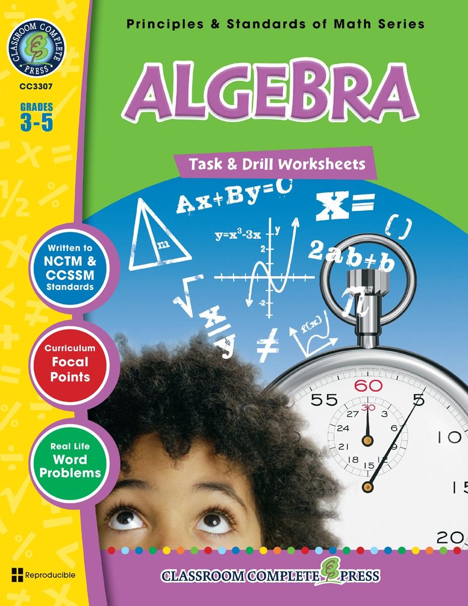 Algebra Task Drill Sheets Gr 35 Nat Reed