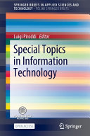 Special Topics In Information Technology Luigi Piroddi