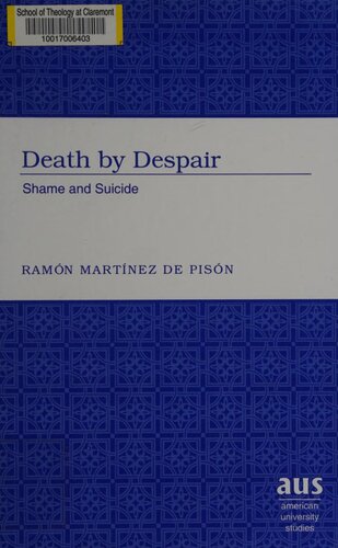 Death By Despair Shame And Suicide Ramn Martnez De Pisn