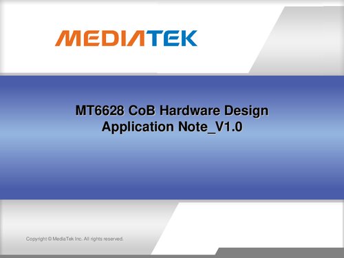 Mt6628 Cob Hardware Design Application Note 10 Mediatek Inc