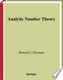 Analytic Number Theory Donald J Newman