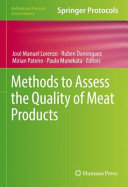 Methods To Assess The Quality Of Meat Products Jos Manuel Lorenzo