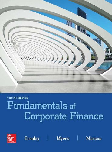 Fundamentals For Corporate Finance 10th Edition Stewart C Myers Richard A Brealey Alan J Marcus