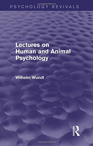 Lectures On Human And Animal Psychology 1st Edition Wilhelm Wundt