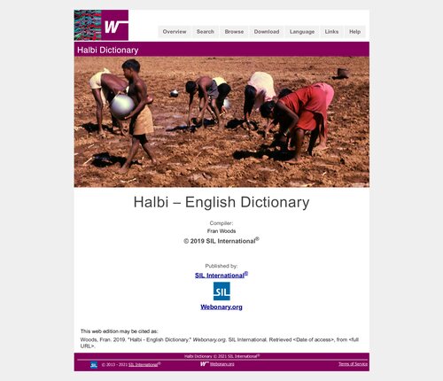 Halbi English Dictionary Fran Woods
