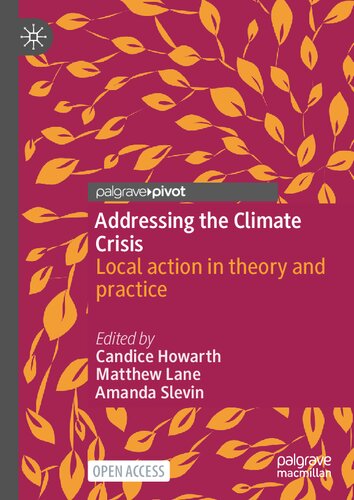 Addressing The Climate Crisis Local Action In Theory And Practice 1st Ed 2022 Candice Howarth