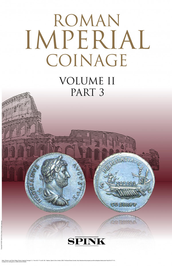 Roman Imperial Coinage Ii3 From Ad 117 To Ad 138 Hadrian Richard Abdy