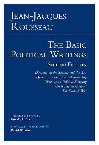 The Basic Political Writings Second Edition Jeanjacques Rousseau