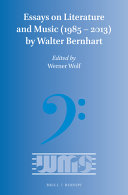 Essays On Literature And Music 19852013 By Walter Bernhart Walter Bernhart Werner Wolf Ed