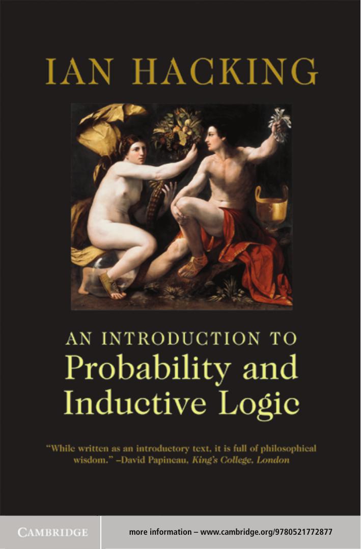 An Introduction To Probability And Inductive Logic Ian Hacking
