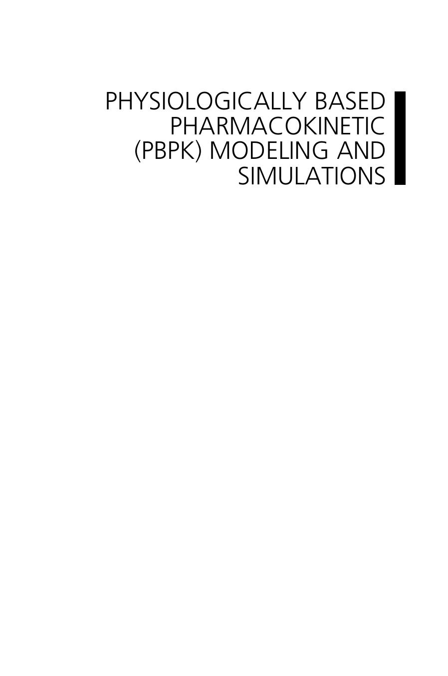 Physiologically Based Pharmacokinetic Pbpk Modeling And Simulations 2nd Edition Sheila Annie Peters