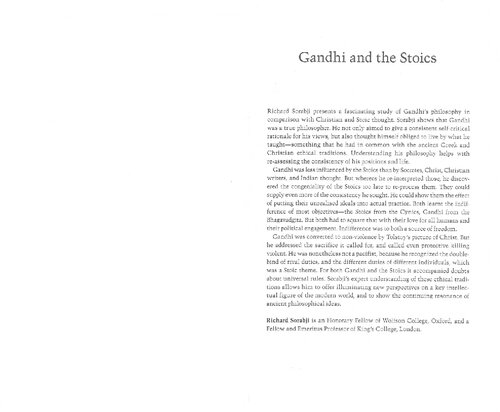 Gandhi And The Stoics Richard Sorabji