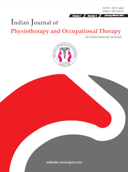 Indian Journal Of Physiotherapy Occupational Therapy January March 2013 1st Edition Archna Sharma