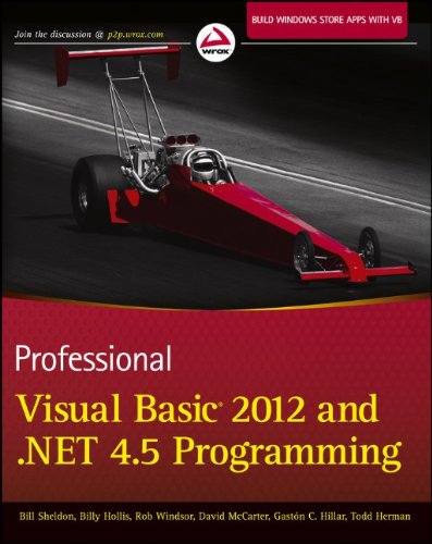 Professional Visual Basic 2012 And Net 45 Programming Bill Sheldon