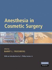 Anesthesia In Cosmetic Surgery 1st Edition Barry L Friedberg