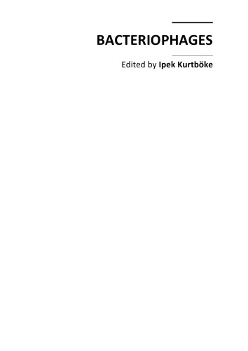 Bacteriophages Edited By Ipek Kurtboke