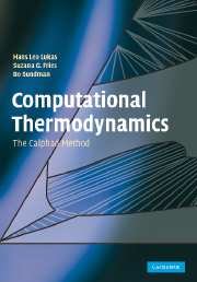 Computational Thermodynamics The Calphad Method 1st Edition H L Lukas Suzana G Fries Bo Sundman