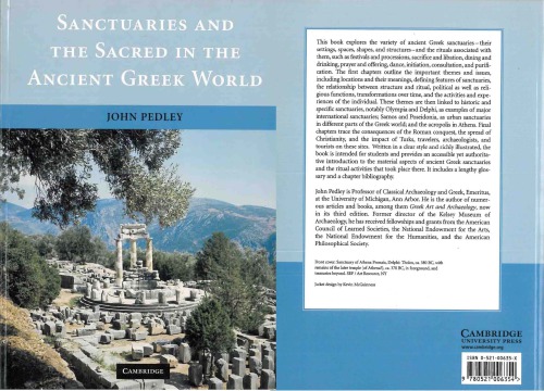 Sanctuaries And The Sacred In The Ancient Greek World John Pedley