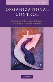 Organizational Control 1st Edition Sim B Sitkin Laura B Cardinal Katinka Bijlsmafrankema