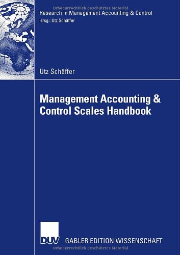 Management Accounting Control Scales Handbook 1 Ed Utz Schaffer