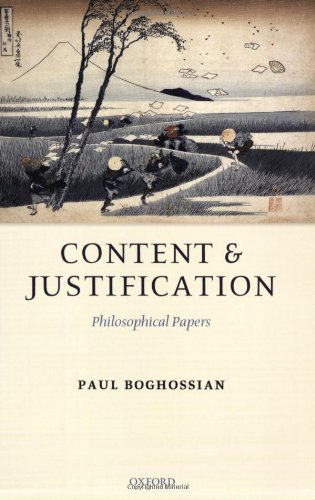 Content And Justification Philosophical Papers Text Is Free Of Markings Paul A Boghossian