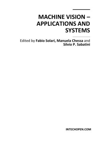 Machine Vision Applications And Systems Fabio Solari Manuela Chessa And Silvio P Sabatini
