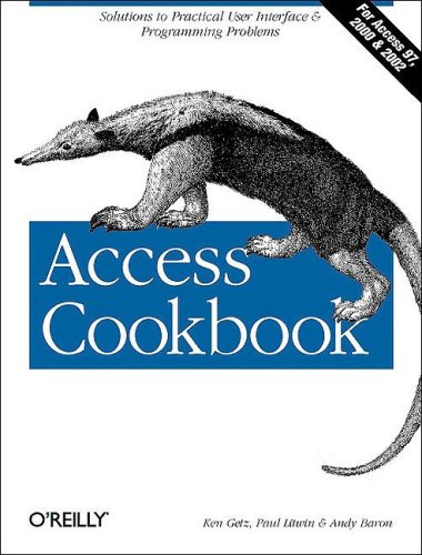Access Cookbook Bkampcdrom Ken Getz Paul Litwin Andy Baron Microsoft Corporation