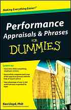 Performance Appraisals Phrases For Dummies Kenneth L Lloyd