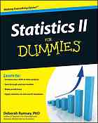 Statistics Ii For Dummies Deborah J Rumsey