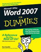 Word 2007 For Dummies Dan Gookin