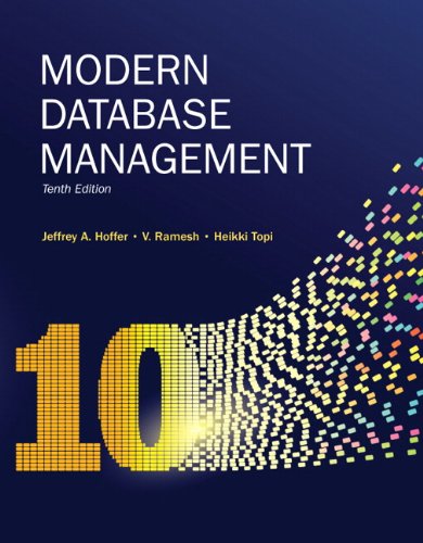 Modern Database Management 10th Edition Jeffrey A Hoffer Ramesh Venkataraman