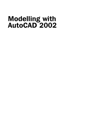 Modelling With Autocad 2002 Robert Mcfarlane