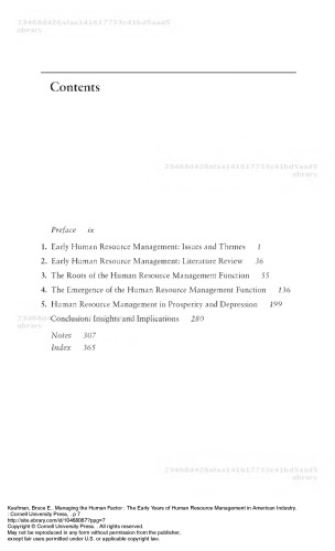 Managing The Human Factor The Early Years Of Human Resource Management In American Industry Bruce E Kaufman