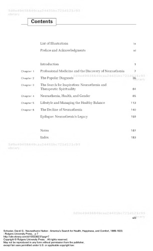 Neurasthenic Nation Americas Search For Health Happiness And Comfort 18691920 1 Edition David G Schuster