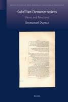 Sabellian Demonstratives Forms And Functions Emmanuel Dupraz