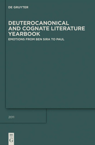 Emotions From Ben Sira To Paul Renate Eggerwenzel Jeremy Corley Eds